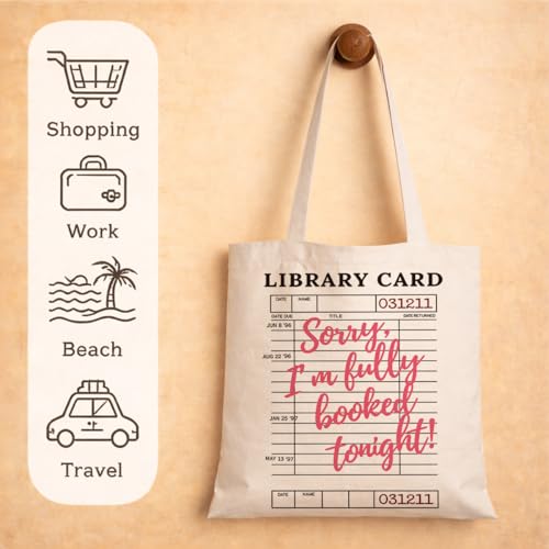 Book Lover Tote Bag with Funny Reading Quote Bag - color: Book 03