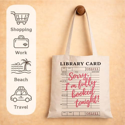 Book Lover Tote Bag with Funny Reading Quote Bag - color: Book 03