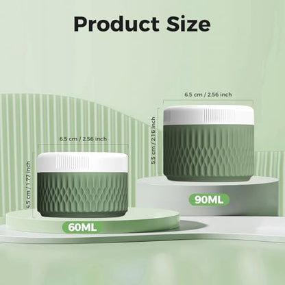 Travel Containers for Toiletries, 1.3oz Silicone Cream Jars BPA Free - color: Terracotta, size: 40ML (1.3oz)