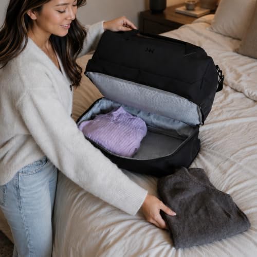 Knack Large Expandable Travel Duffel Bag, 50L-73L, 6-7 Day - color: Midnight Black, style: Large Travel Duffel