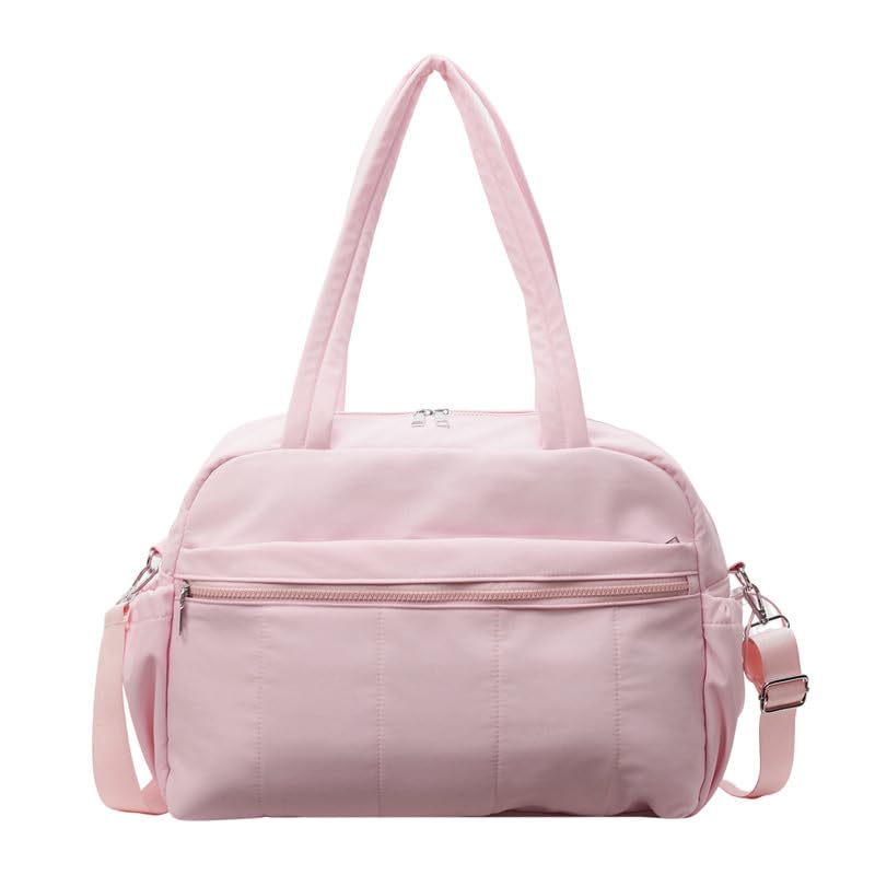 Gym Bag Sport Duffel Overnight Weekender Travel Bag with wet pocket and shoe pocket M04 Pink - color: M4-Pink