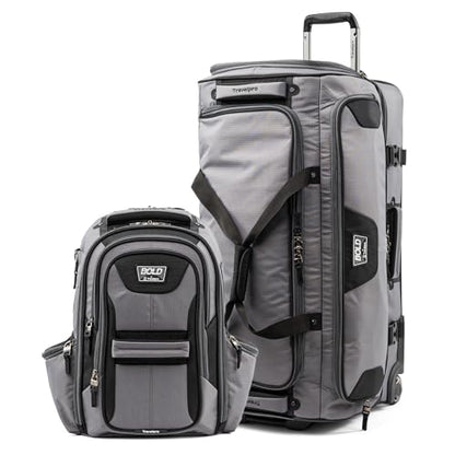 Travelpro Bold Softside Checked Large Luggage & Backpack Set, Grey/Black - color: Grey, size: Large