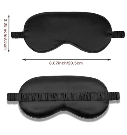 4PACK Sleep Masks Satin Eye Mask Silk Eyes Cover Silky Blindfold Blackout Eyeshade Soft Eyeshades Sleeping Covers Travel Nap - color: Pale Blush