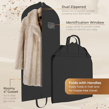Your Bags Heavy Duty Travel Garment Bag, Suit Bag for Men, 24" x 60" - size: 60"