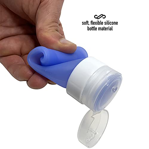 Cruise On Silicone Travel Bottle Set, TSA-Approved, Leak-Proof, 4-Piece