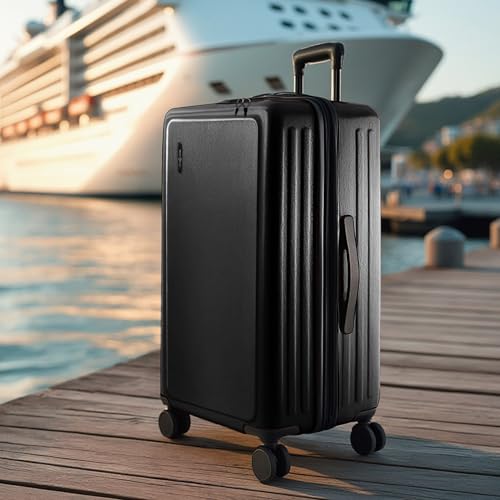TRAVELARIM Luggage Sets 2 Piece, 24 Inch Suitcase and 28 Inch Luggage with Spinner Wheels, Durable Hard Shell Suitcase Set, Expandable Travel Suitcases with Wheels, Black - color: Black, size: 2 Piece Set (24"/28")