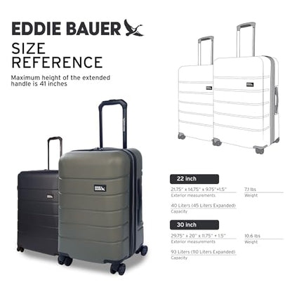 Eddie Bauer Glacier Hardside Luggage, Sprig, 30" - color: Sprig, size: 30" (Check-In)