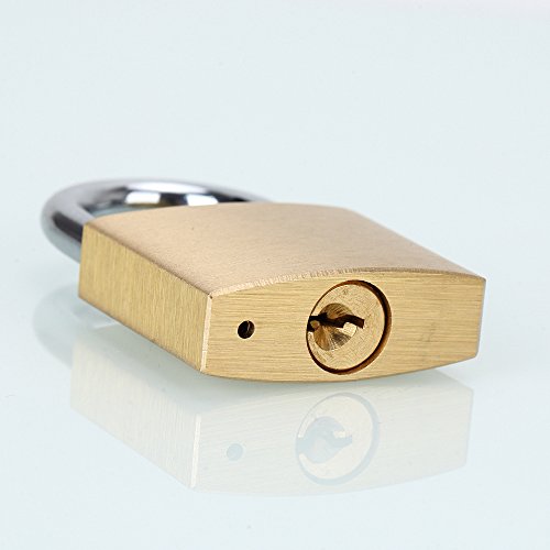 ABRAFOX Solid Brass Same Keyed Padlock keyed Alike Lock-（1-9/16 inch 40mm） 2pack - color: Samekey-2pack