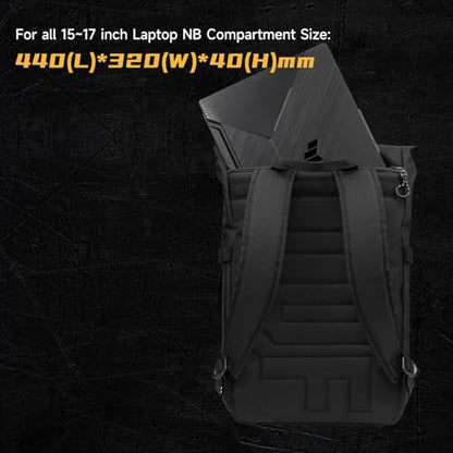 ASUS TUF Gaming VP4700 Backpack, up to 17" laptop, with top folded closure to resize, light weight and durable water repellent for daily usage - style: Tuf Vp4700