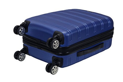 Rockland Melbourne Hardside 2 Piece Expandable Spinner Wheel Luggage Set, (20"/28"), Blue - color: Blue, size: 2 Piece (20"/28")