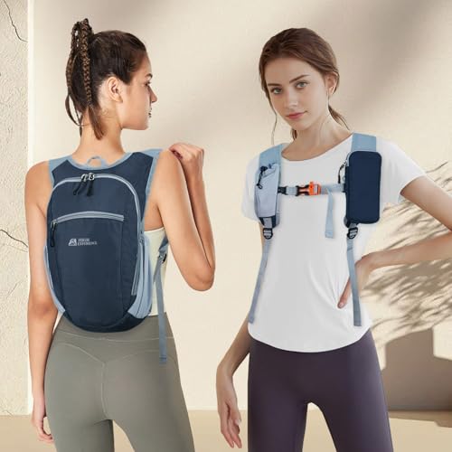 Small Hiking Backpack Packable Lightweight for Women Men - color: Gray, size: 15L