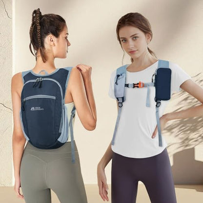 Small Hiking Backpack Packable Lightweight for Women Men - color: Gray, size: 10L