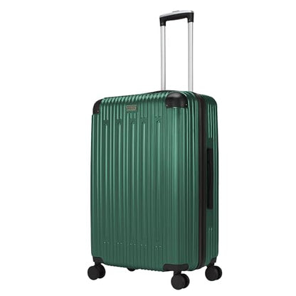 World Traveler Dejuno 콘월 경량 하드사이드 스피너 수하물, 초록색., Dejuno 콘월 경량 하드사이드 스피너 캐리어 - color: 초록색., size: Medium Checked