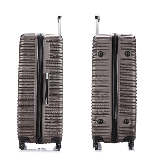 InUSA ROYAL Hardside Spinner Luggage with Ergonomic Handles | Spacious Travel Suitcase with Four Spinner Wheels and Studs | 32 Inch Extra Large Spinner Luggage | Brown - color: Brown, size: 32 Inch (XL)