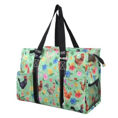 NGIL Utility Water Resistant Tote Bag - color: Barnyard Blossom- Black