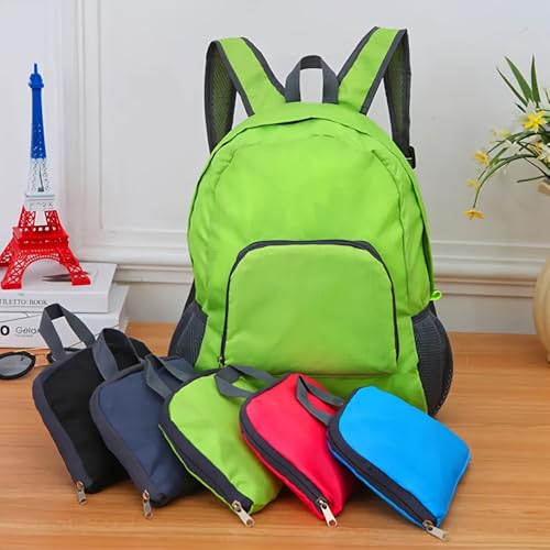Lightweight Foldable Backpack, Travel Backpack, Daypack with Main Compartment, Outdoor Hiking Camping Backpack (Blue) - color: Blue