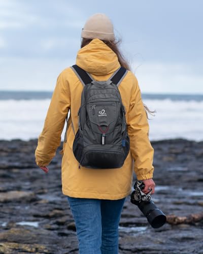 WATERFLY Small Lightweight Packable Backpack: 20l Hiking Daypack Man Woman - color: Gray