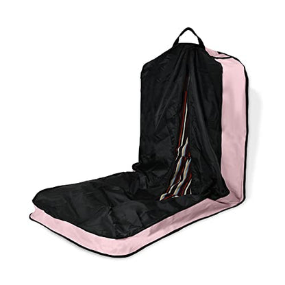 Dalix 60" Foldable Garment Bag Suits Cover Dresses w Front Pocket - color: Pink