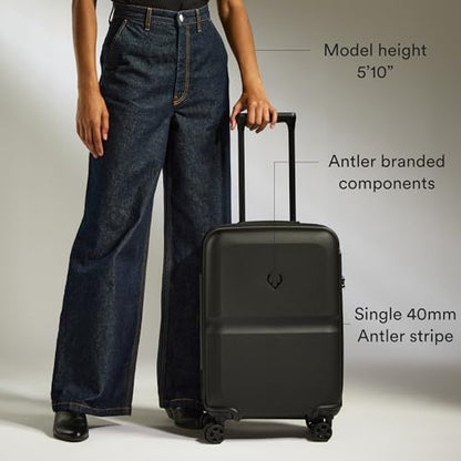 ANTLER Single Stripe Hardside Carry-On Luggage, Black, 22x14x9, 40L - color: Black, size: Carry On