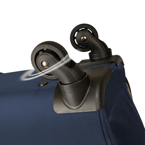 Kenneth Cole REACTION Chelsea Chevron Quilted Luggage, Navy, Underseater, 17-Inch Carry On - color: Navy, size: 17-Inch Underseater