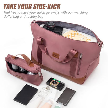 Cosbarn Luggage Sets, Lightweight Durable Hardshell, 5 piece Suitcase Sets - color: CarmineRed