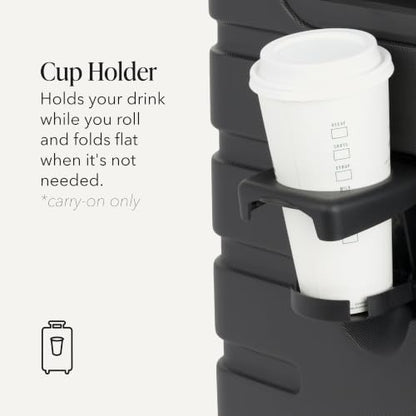 SwissGear 7366 Signature Hardside Expandable Luggage with Spinner Wheels, TSA Lock, Cup-Holder, Black, 2-Piece Set (19/27) - color: Black, size: 2-Piece Set (19/27)