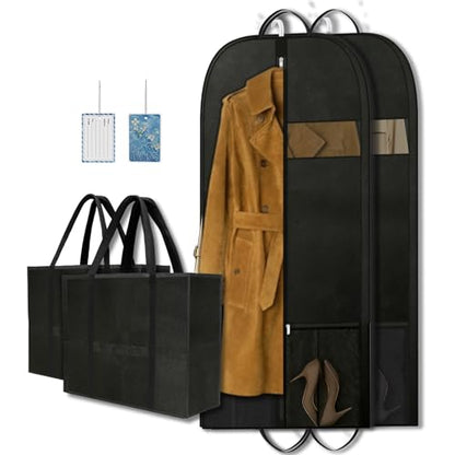 Men's Suit Garment Bag, Business Travel Garment Bag with Shoe - size: (2 set ) 54"