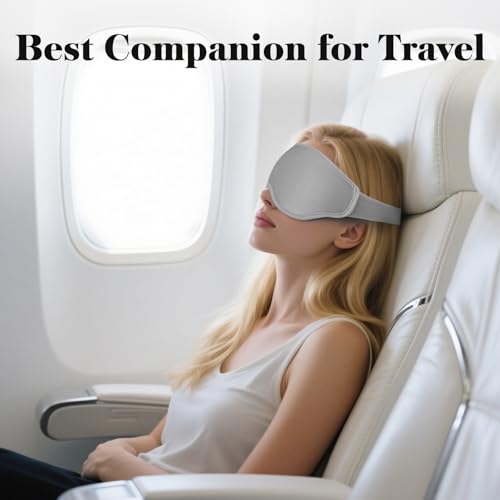Fygrip 3D Eye Mask Sleep Mask for Men & Women, Grey - color: Grey