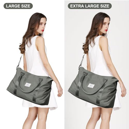 Travel Duffel Bag, Carry On Overnight Weekender Bags for Women - color: A1-Olive Green, style: Extra Large Travel Bag