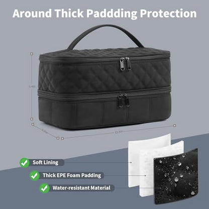 Hair Travel Carrying Case Compatible with Shark Flex Style/Dyson Airwrap - color: Black