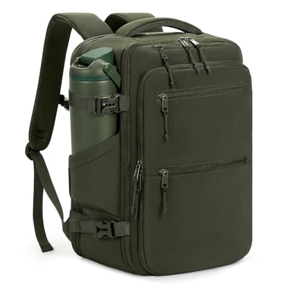 mibasies 30L 항공사 승인 여행용 휴대용 백팩, 15.6인치 노트북에 적합, 딥 그린., 기내용, 여행 - color: 딥 그린., size: 대형