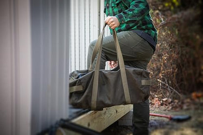 G & F Products Waxed Canvas Military Tool & Gear Bag, 24 In, Olive