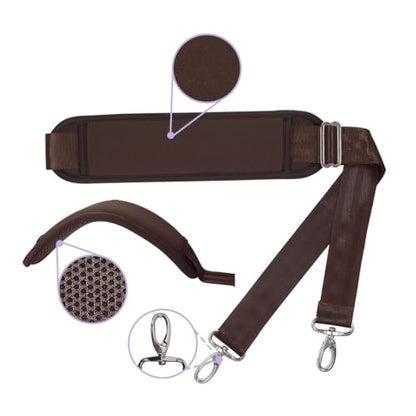 60 Inch Shoulder Strap for Bag with Removable Ultra-Thick Pad - color: Brown