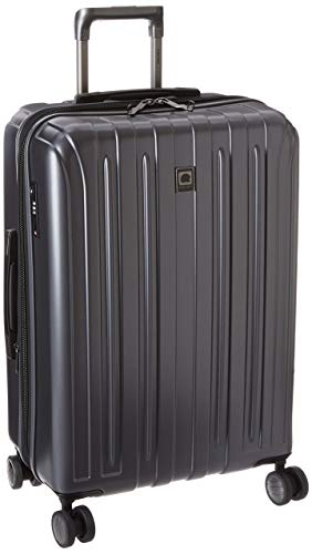 DELSEY PARIS Titanium Hardside Expandable Luggage with Spinner Wheels Checked Luggage, Graphite, Checked-Medium 25 Inch - color: Graphite, size: Checked-Medium 25 Inch