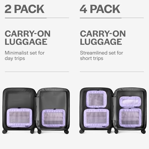 Aerotrunk Compression Packing Cubes for Travel, 2-Pack, Purple - color: Purple, size: 2-Pack