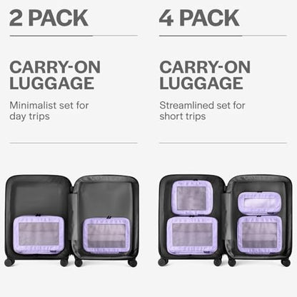 Aerotrunk Compression Packing Cubes for Travel, 2-Pack, Purple - color: Purple, size: 2-Pack