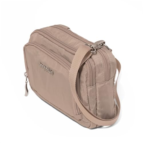 Baggallini Triple Zip with Front Wallet/Trifecta RFID Wallet Crossbody - color: Moonrock