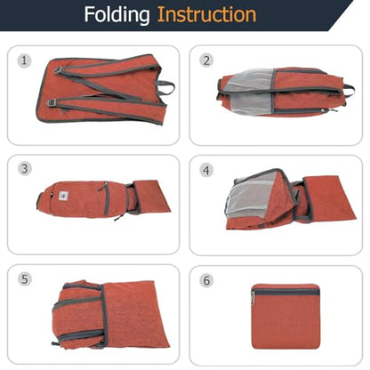 Small Daypack 15L Hiking Backpack Packable Lightweight Travel Day Pack Casual Foldable Shoulder Bag for Women Men