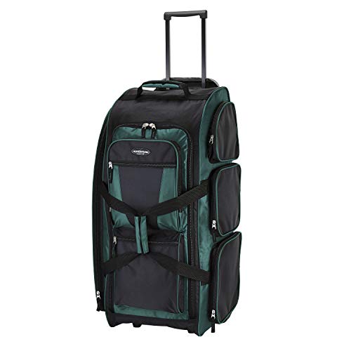 Travelers Club Xpedition 30 Inch Multi-Pocket Upright Rolling Duffel Bag - color: Teal