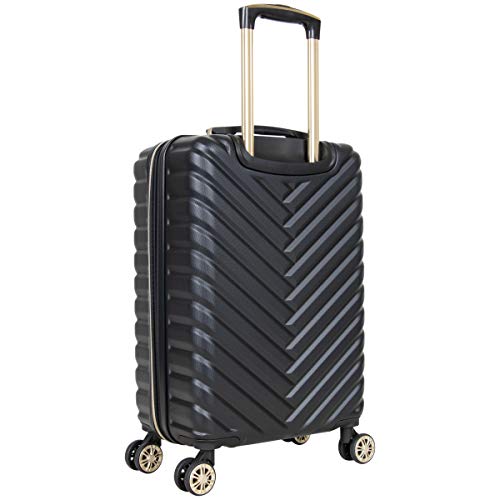 Kenneth Cole REACTION Madison Square Lightweight Hardside Chevron Expandable Spinner Luggage, Black, 2-Piece (20" Carry On + Backpack) - color: Black, size: 2-Piece (20" Carry On + Backpack)