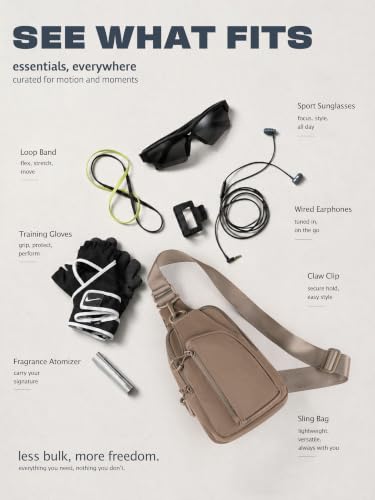 ODODOS Sling Bag with Adjustable Straps Crossbody Chest Bag Lightweight Backpack for Casual Traveling Hiking - color: Field