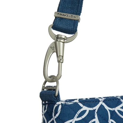 Travelon Anti-Theft Classic Mini Shoulder Bag - color: Woven Flower