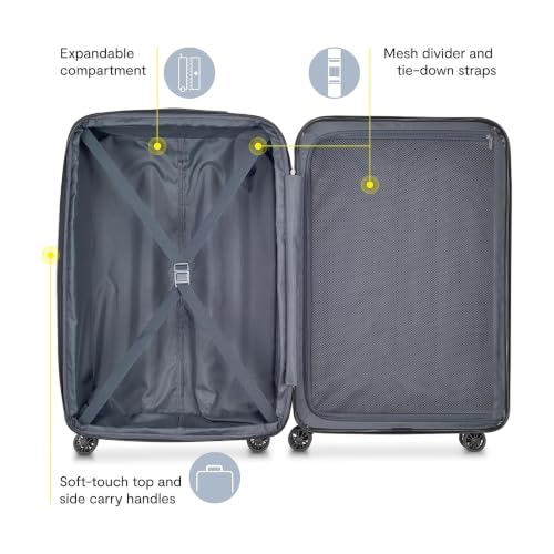 DELSEY Paris Helium Aero, 24 Inch Checked-Medium Luggage, Plum - color: Plum, size: Checked-Medium 24 Inch