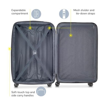 DELSEY Paris Helium Aero, 24 Inch Checked-Medium Luggage, Plum - color: Plum, size: Checked-Medium 24 Inch