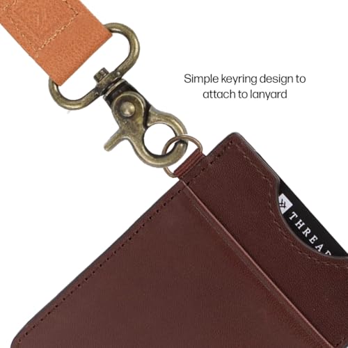 Thread Wallets Ultra Slim Minimalist Leather Card Holder Wallet (Chocolate) - color: Chocolate