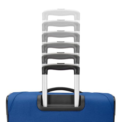 American Tourister 4 KIX 3.0 Checked-Medium Softside Expandable Luggage with 4 Spinner Wheels, Sapphire Blue - color: Sapphire Blue, size: Medium