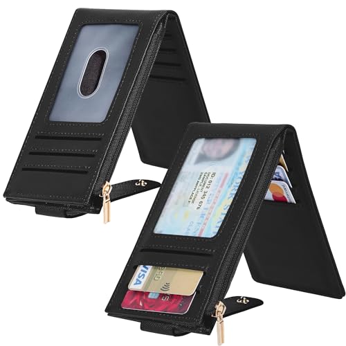 Chelmon Women's RFID Slim Card Holder Wallet - color: Black