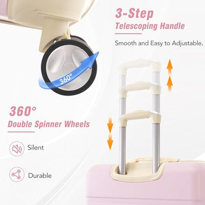 Carry on Luggage with Wheels 4 Piece Hardshell Suitcase Set Spinner,A6 - color: A6