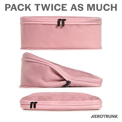 Aerotrunk Compression Packing Cubes for Travel, 4-Pack, Pink - color: Rose, size: 4-Pack