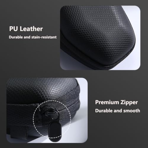 Unisex Semi-Hard Shell Folding Eyeglasses Cases With Clasps - color: Black